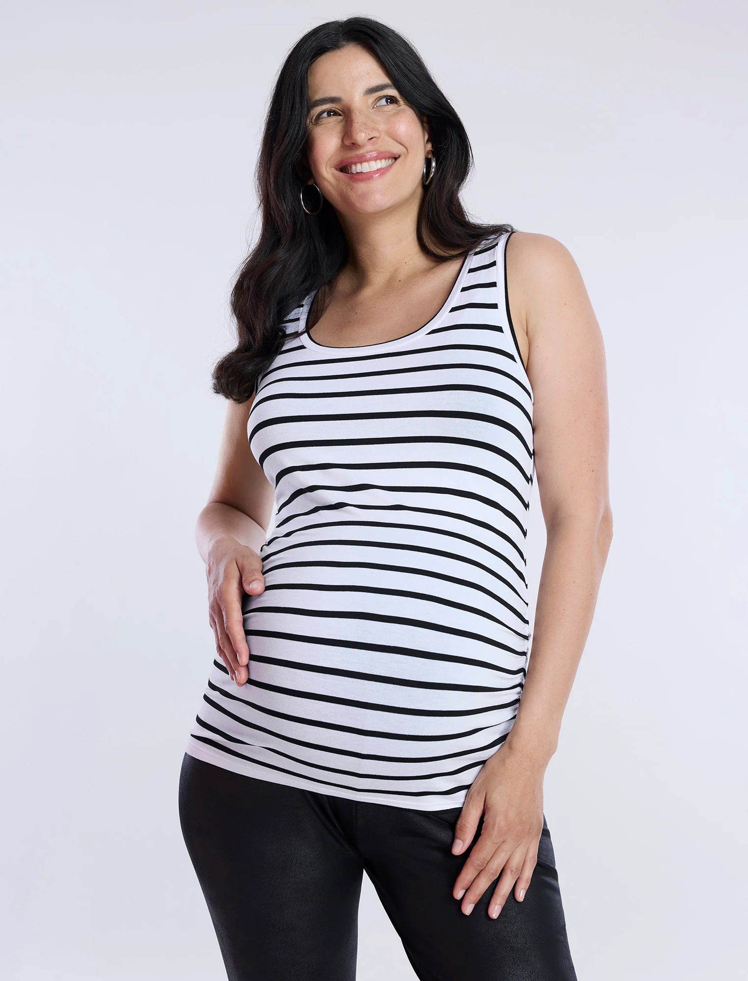 Side Ruched Maternity Tank Top - Fallshirt