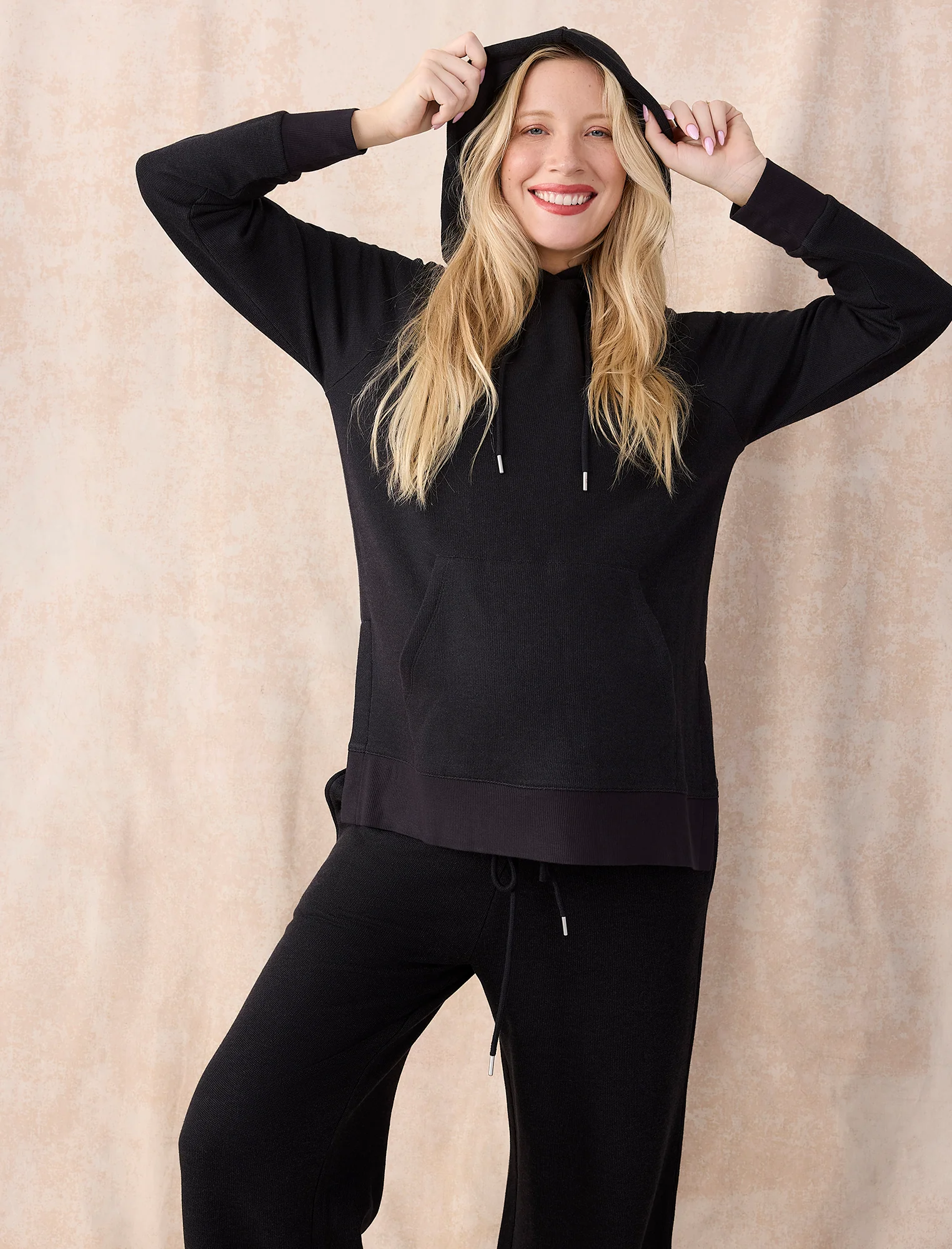 Maternity Tunic Hoodie with Side Slits - Fallshirt