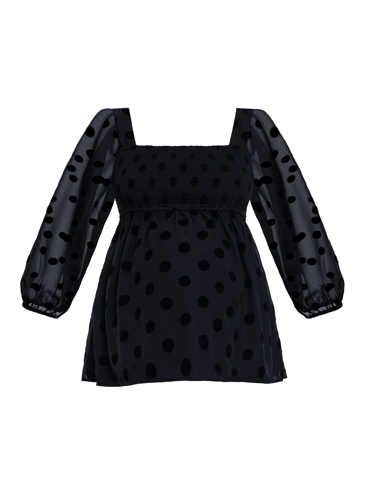 Long Sleeve Mocked Empire Waist Top - Fallshirt