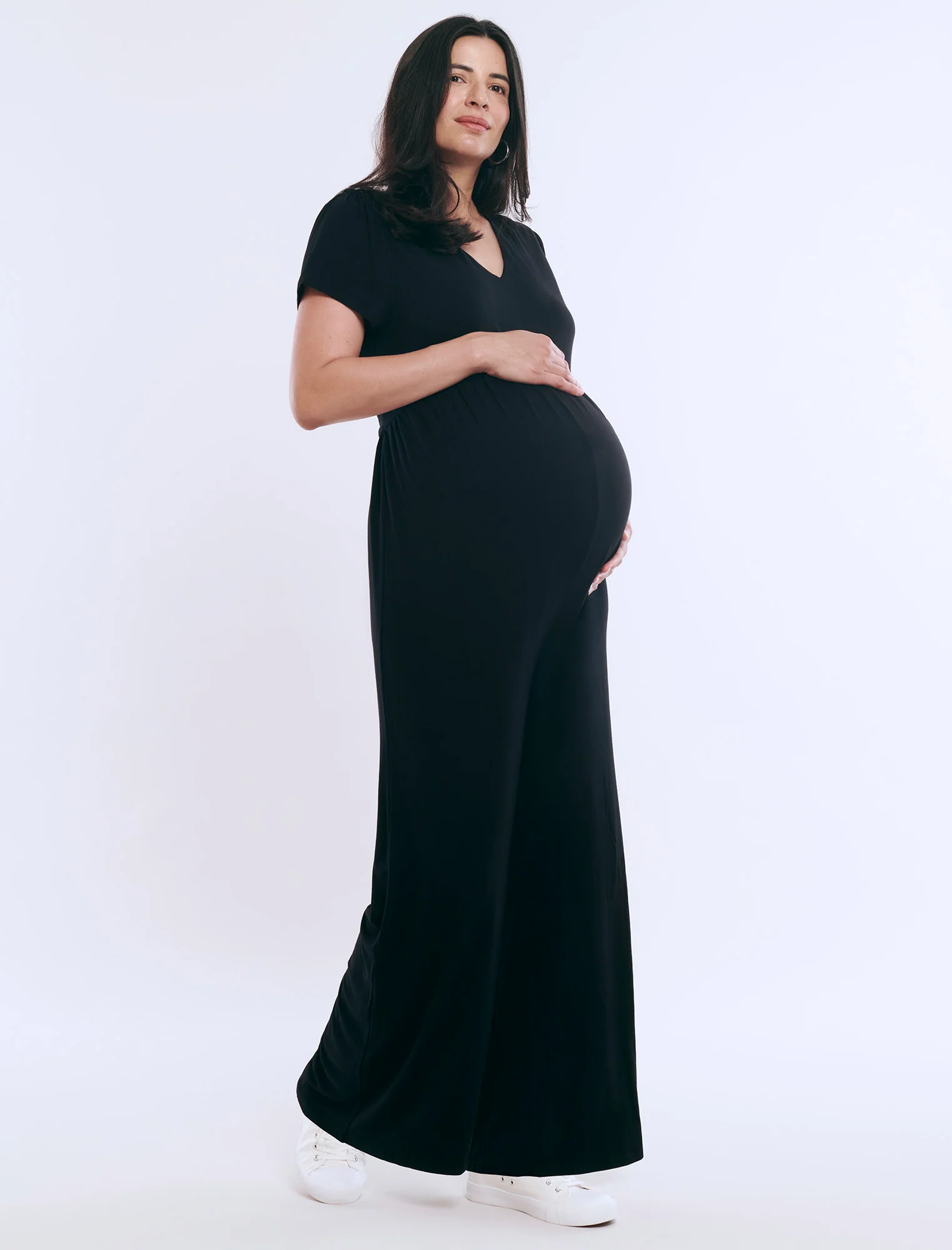 Short Sleeve V-Neck Jumpsuit - Fallshirt