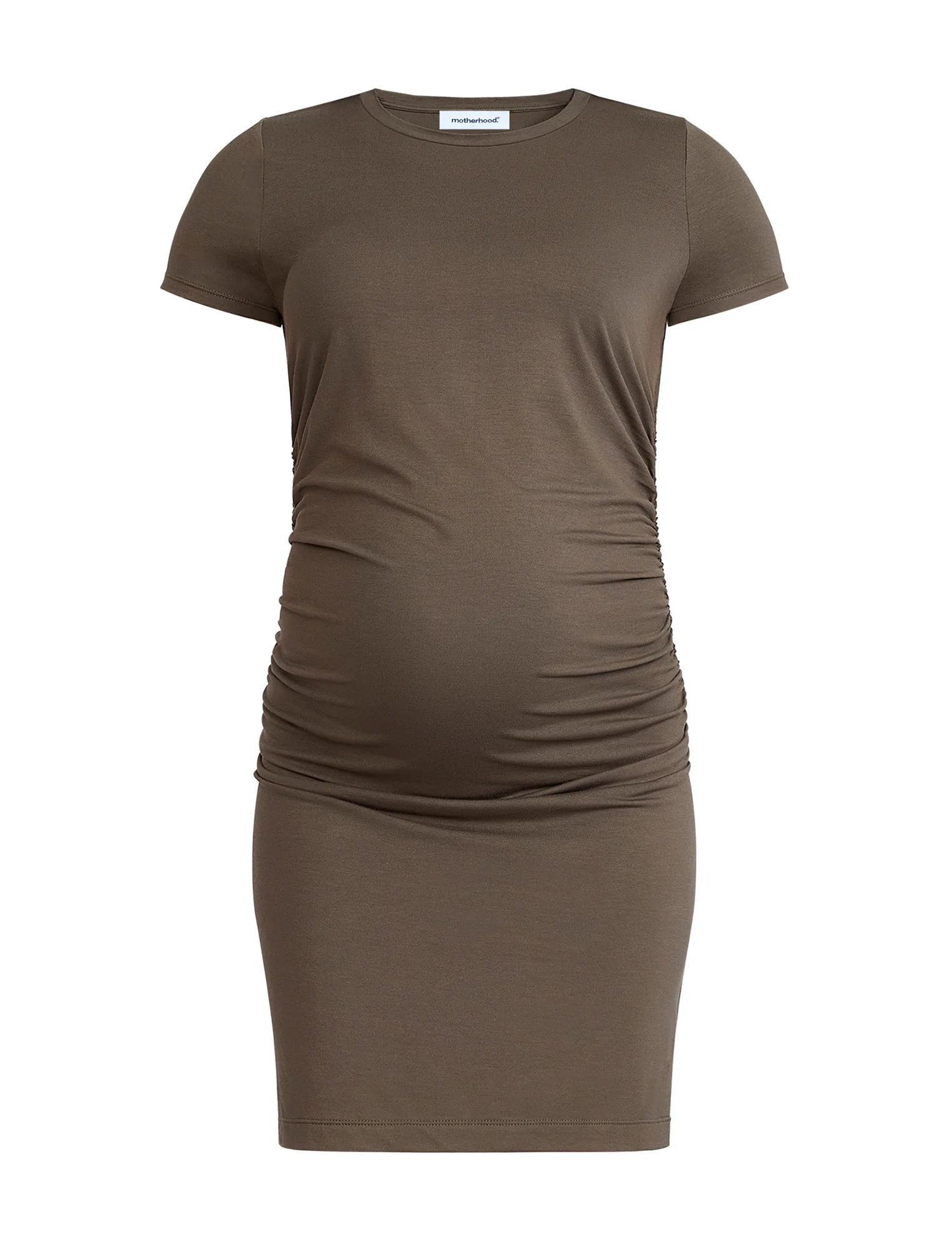 Maternity Ruched Bodycon Mini Dress - Fallshirt