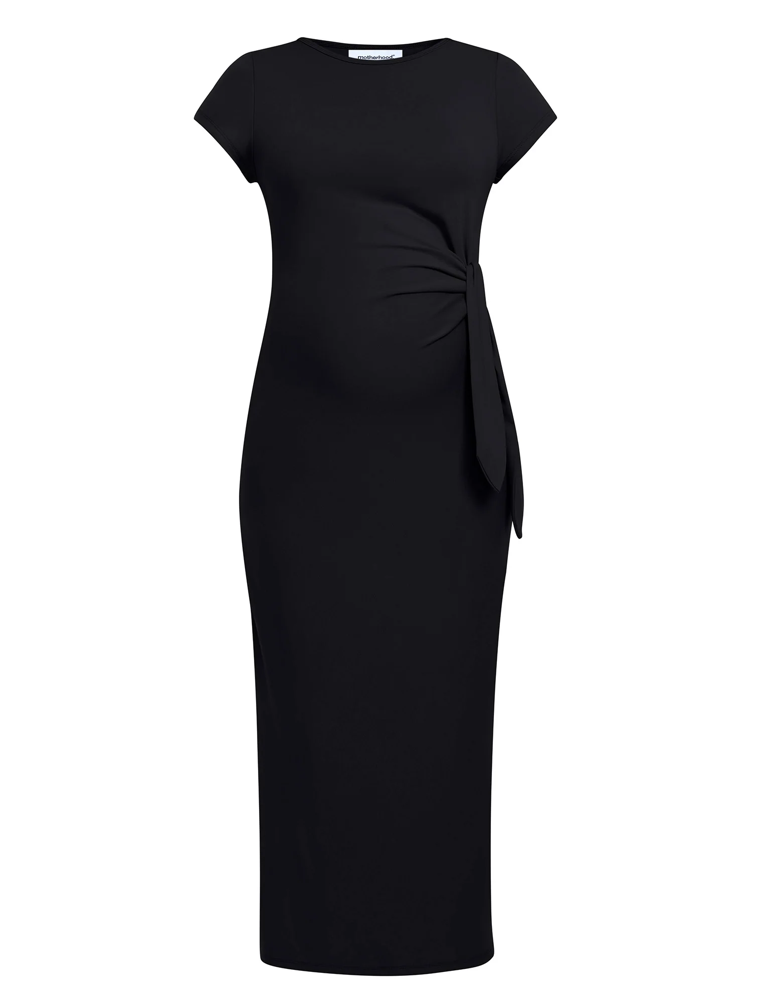 Side Tie Jersey Midi Dress - Fallshirt