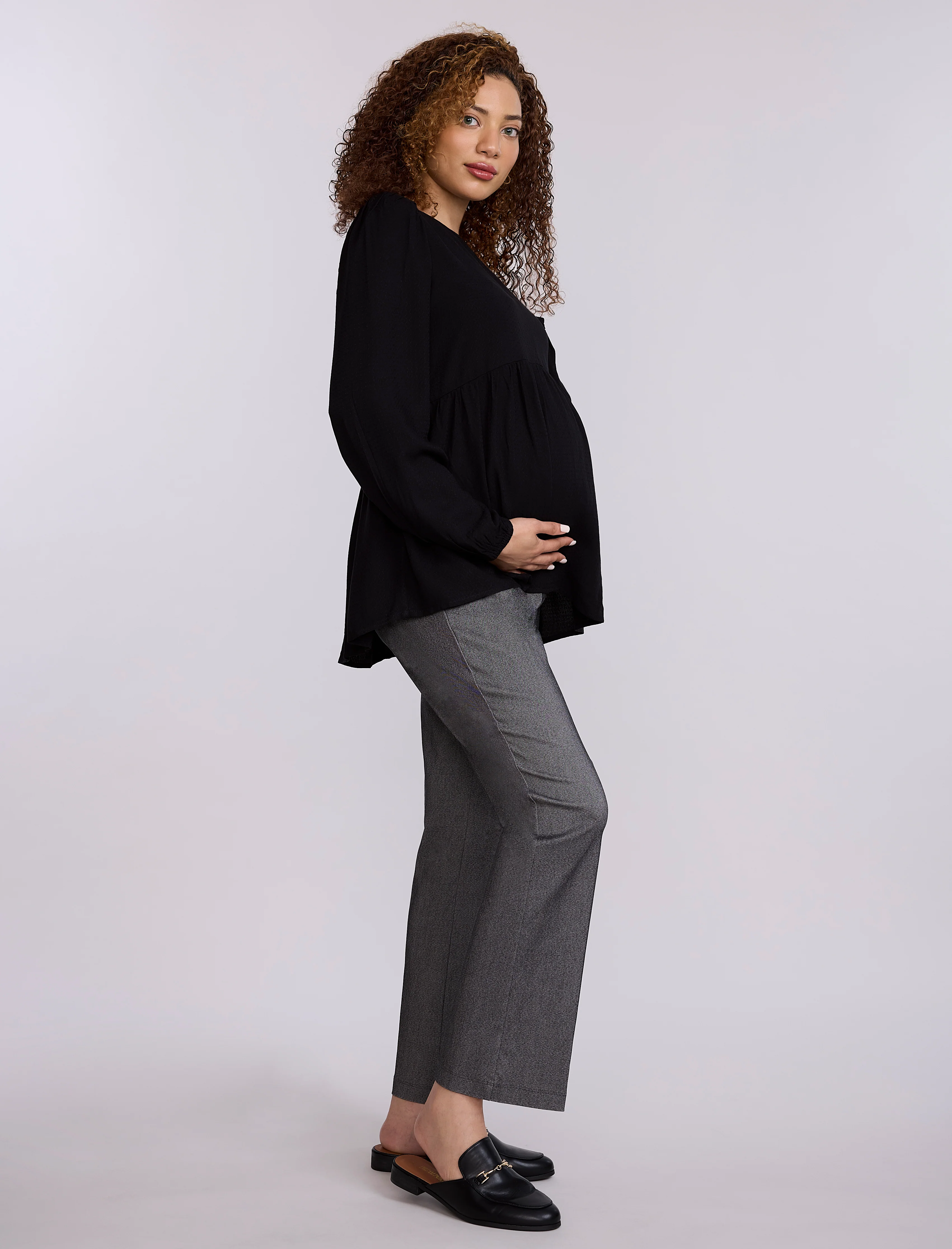 Long Sleeve Keyhole Blouse - Fallshirt