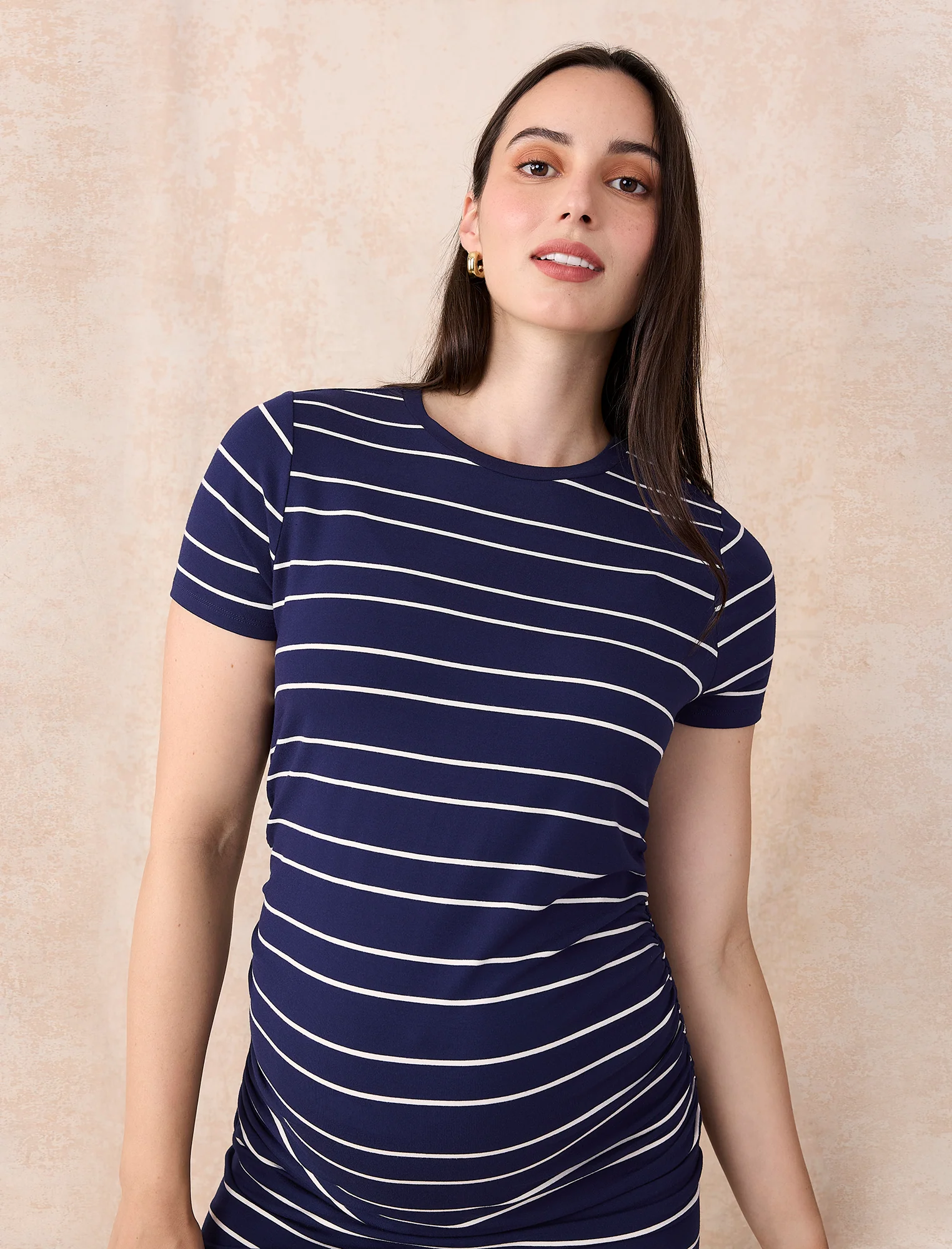 Maternity Ruched Bodycon Mini Dress - Fallshirt