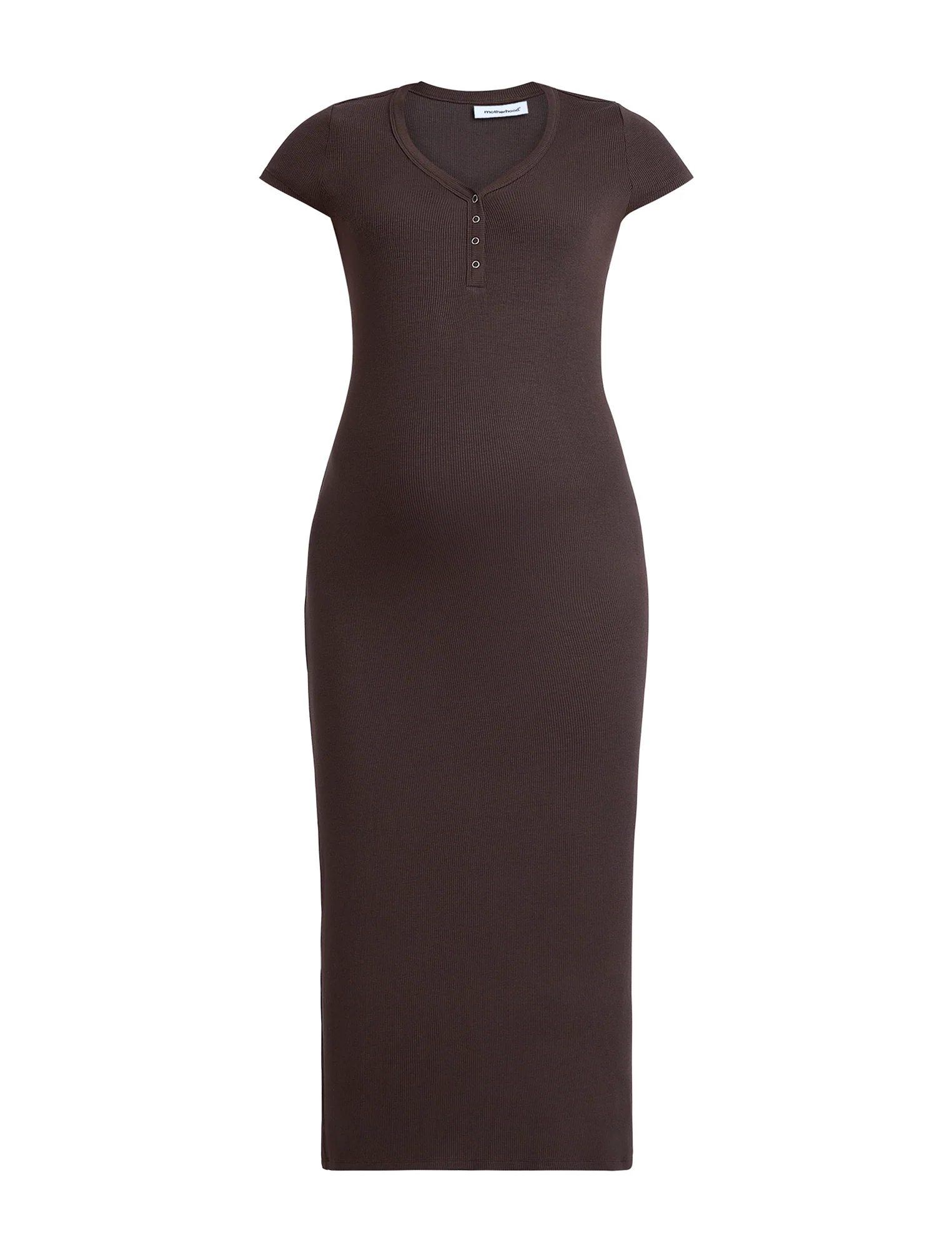 Maternity Henley Bodycon Maxi Dress - Fallshirt