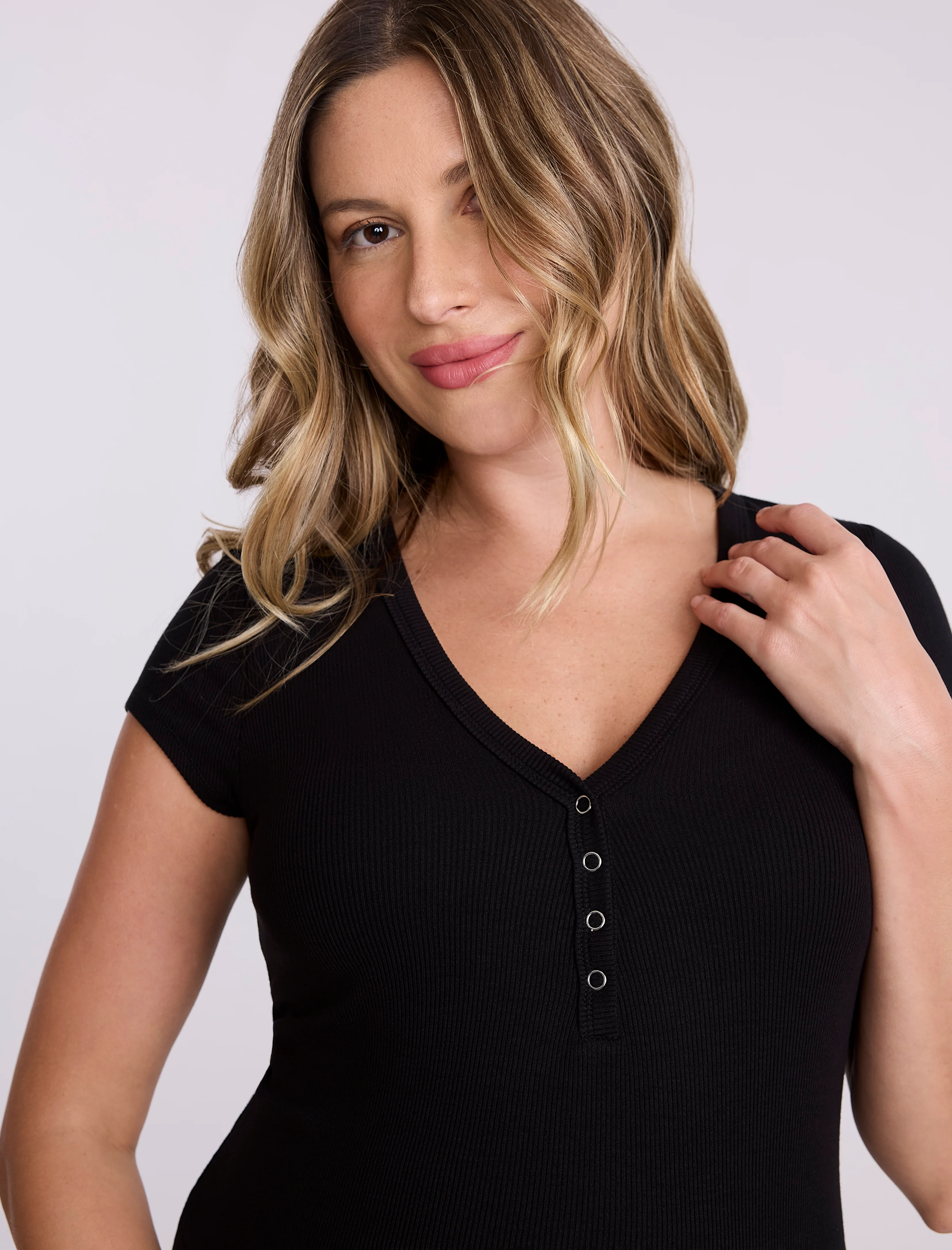 Maternity Henley Bodycon Maxi Dress - Fallshirt