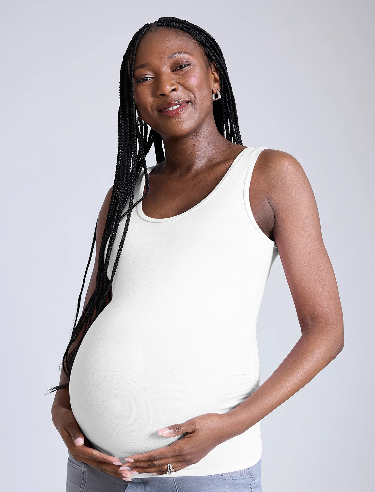 Side Ruched Maternity Tank Top - Fallshirt