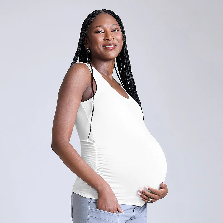 Side Ruched Maternity Tank Top - Fallshirt