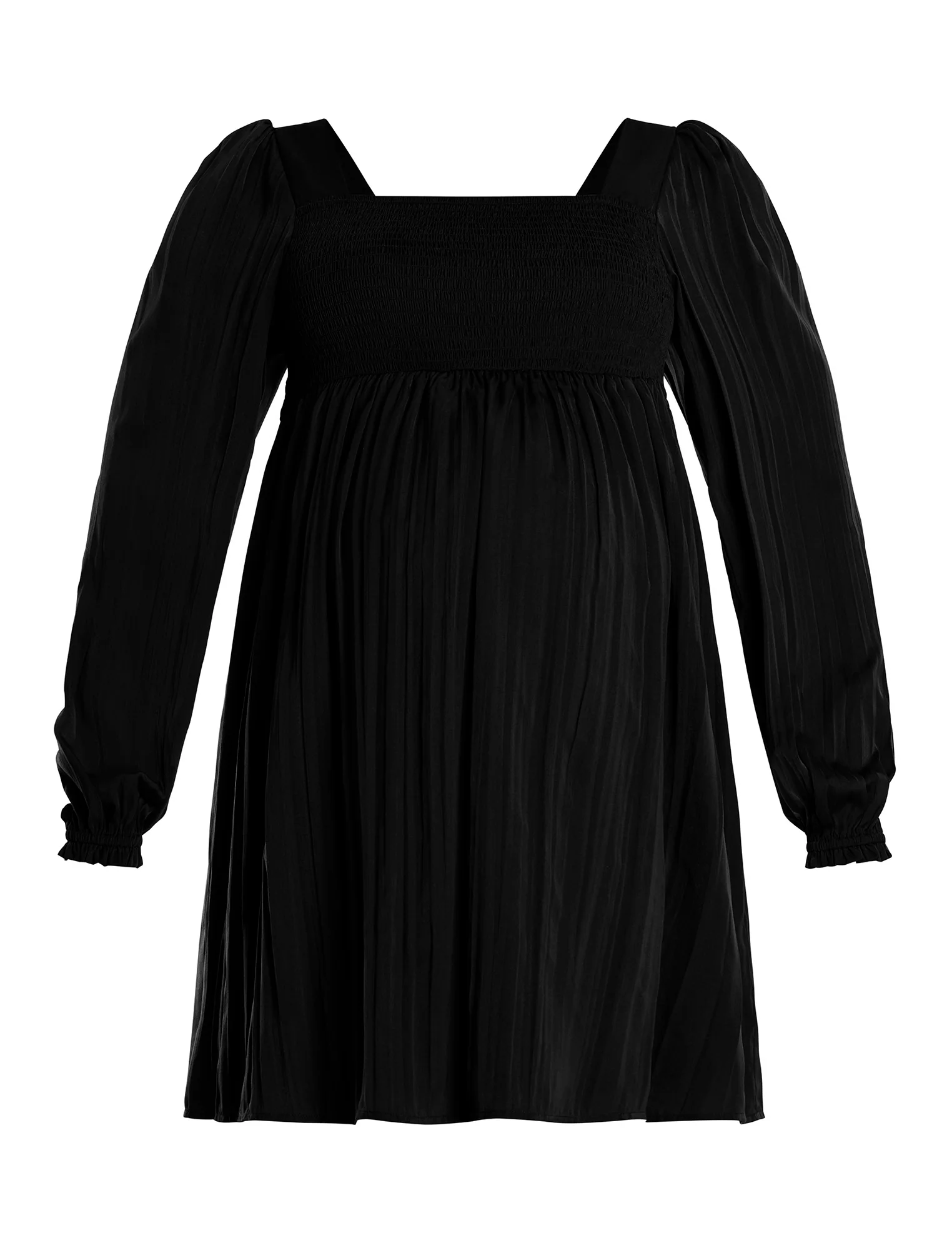 Long Sleeve Smocked Babydoll Dress - Fallshirt