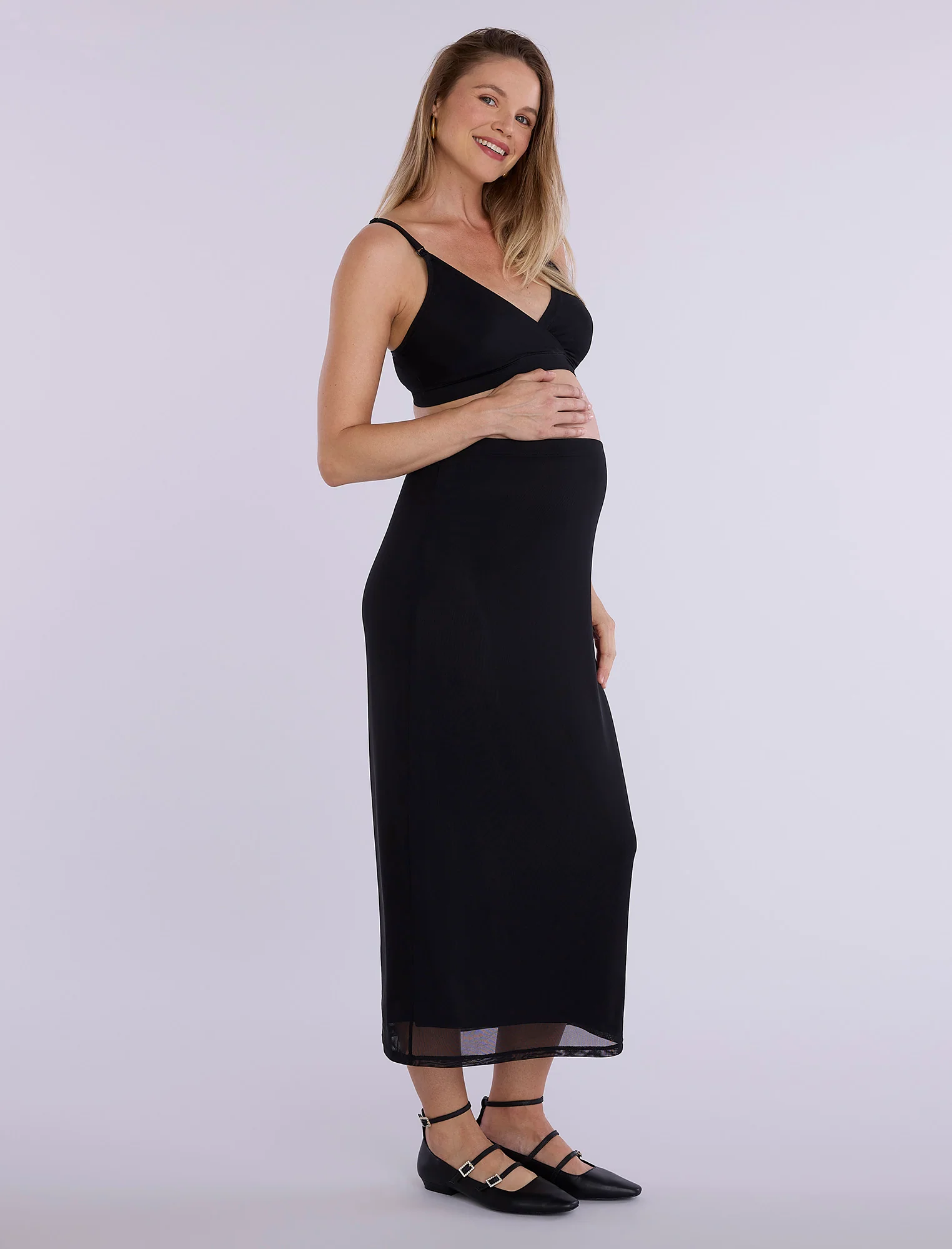 Bodycon Maxi Skirt in Mesh - Fallshirt