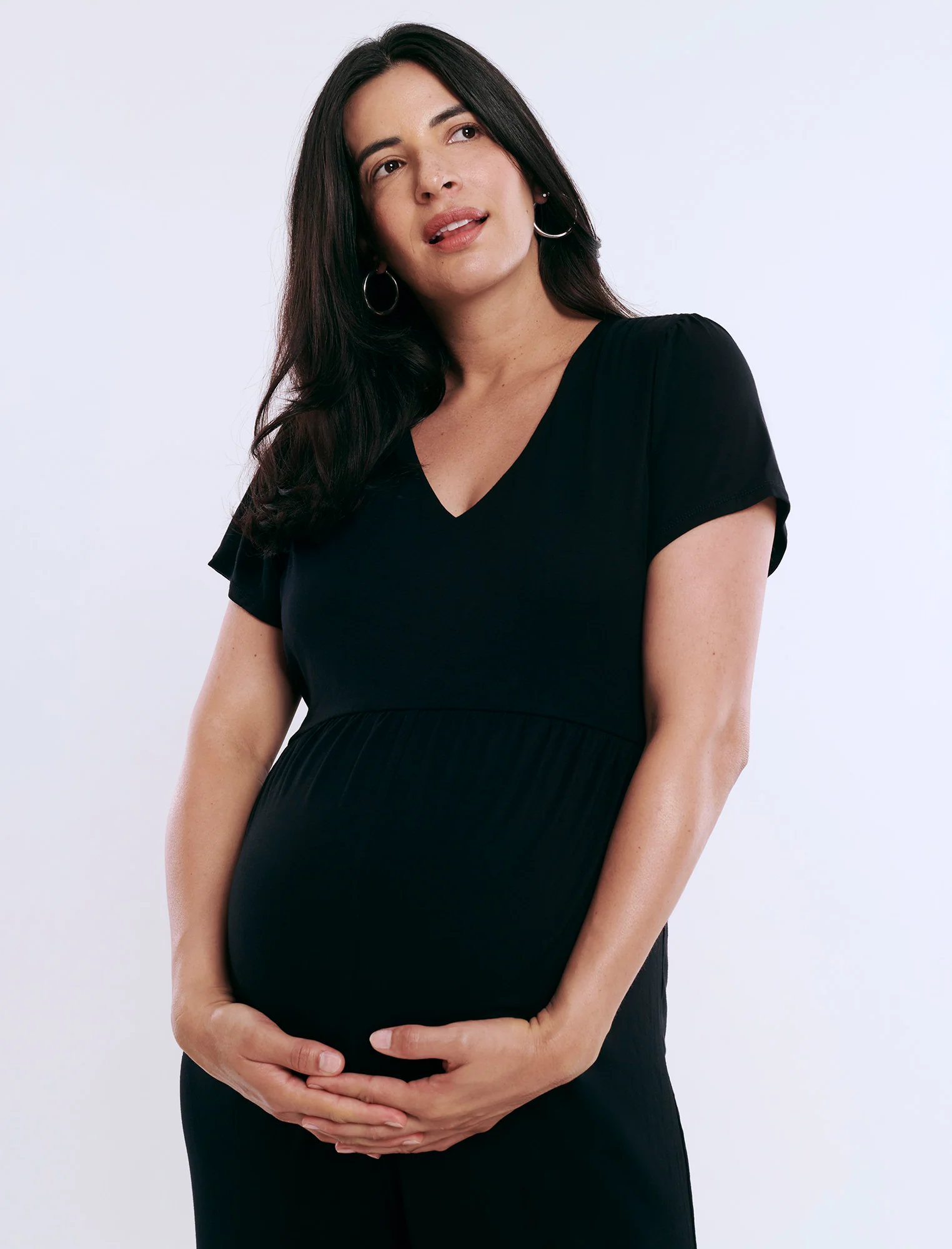 Short Sleeve V-Neck Jumpsuit - Fallshirt