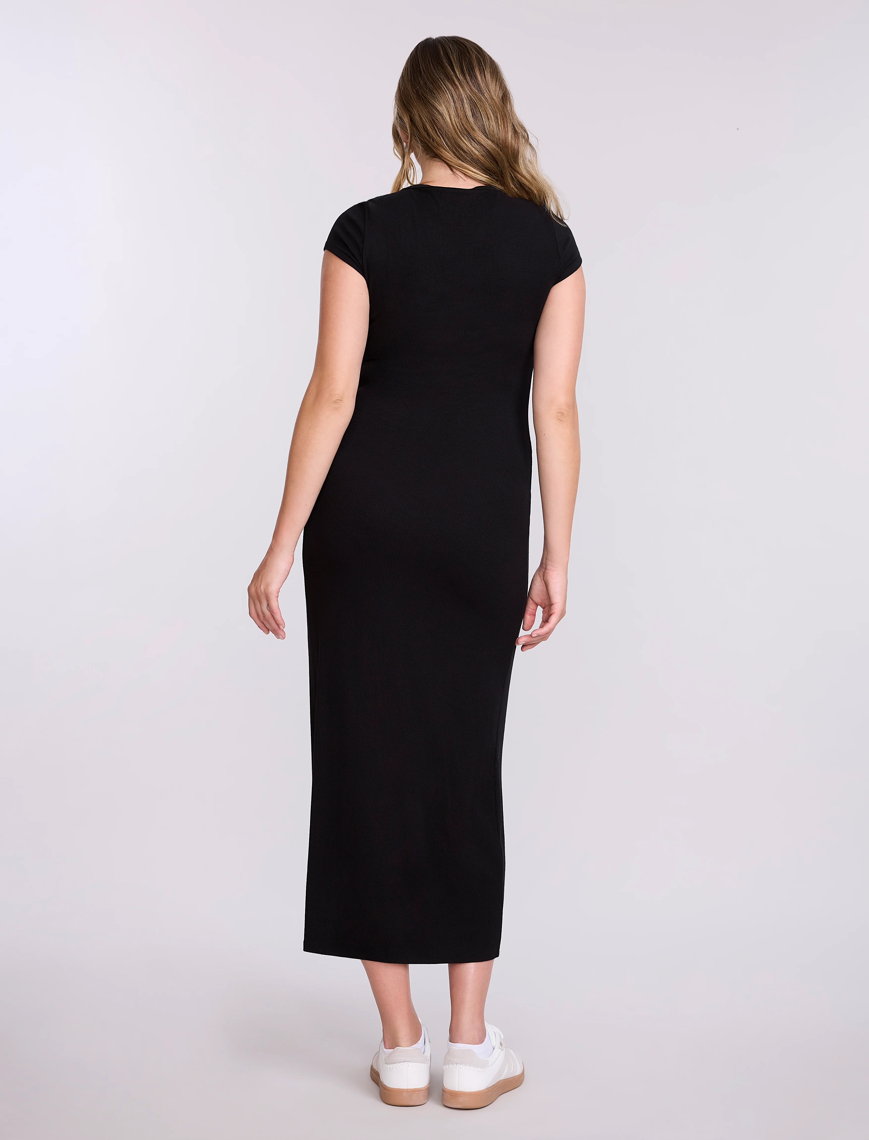 Maternity Henley Bodycon Maxi Dress - Fallshirt