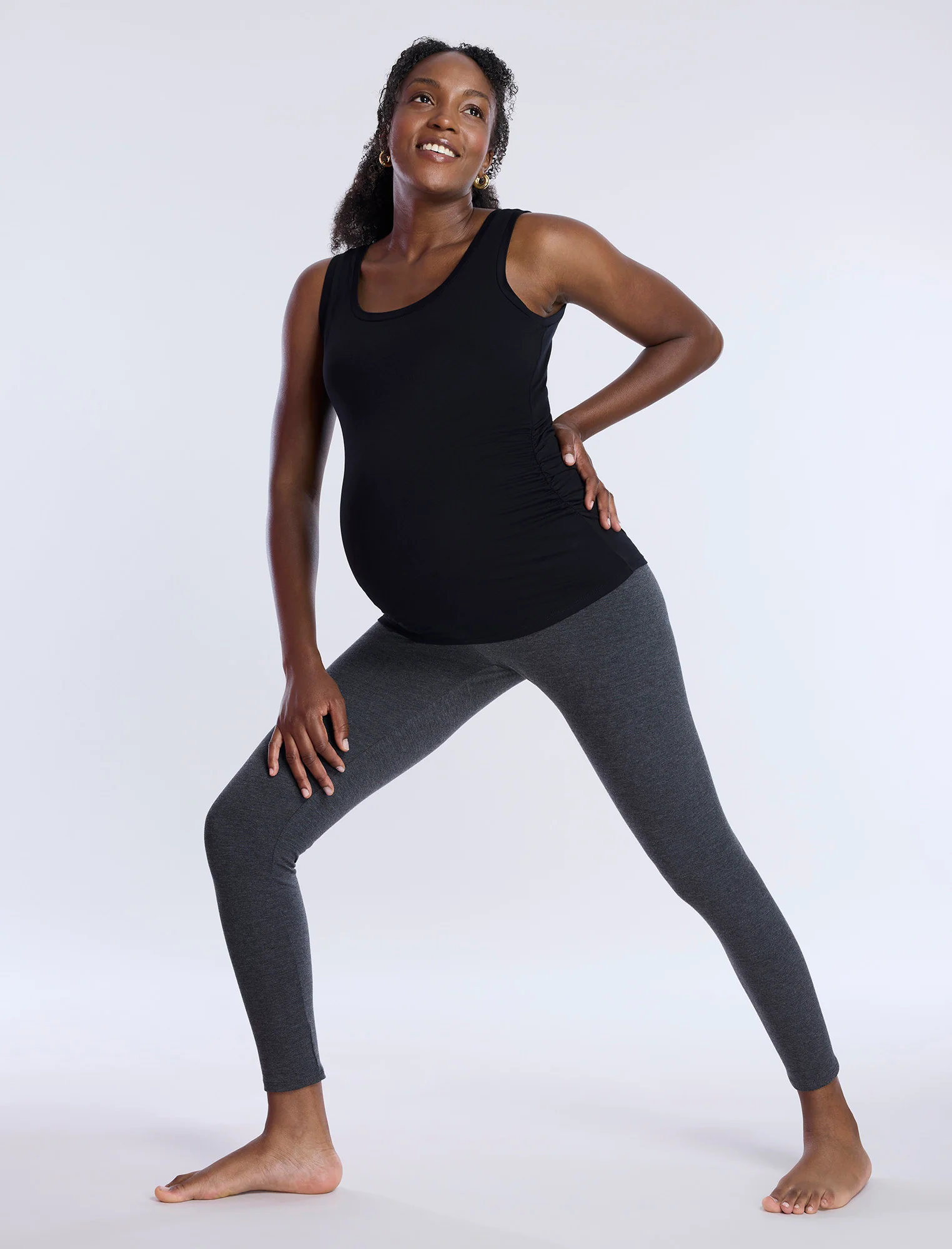 Side Ruched Maternity Tank Top - Fallshirt