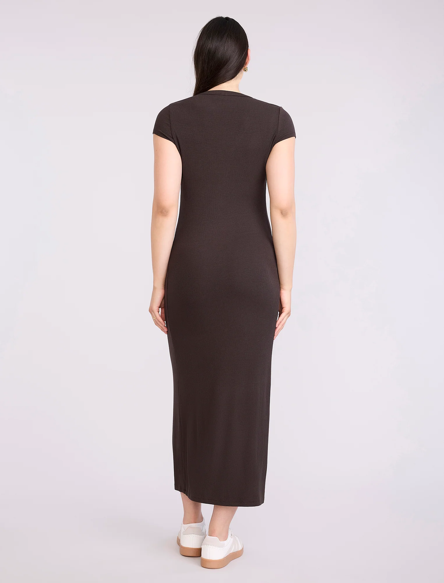 Maternity Henley Bodycon Maxi Dress - Fallshirt